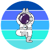 astronaut, flying rocket space