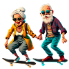 Cool gammelt par skater hipster