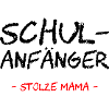 Schulanfänger. Stolze Mama