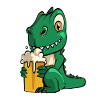 Dinosaur Men Beer Costume