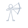 Stick figure bow archery archer