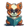 Dog Reading Back to School