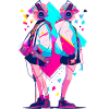 Anime Aesthetics Headphones Twins
