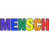 Mensch in Regenbogenfarben