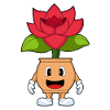 Flowerpot Rose Flowers