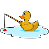 Ange pêcheur de canard