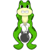 Frog Bodybuilder Dumbbell Bodybuilding