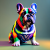 French Bulldog abstract