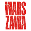 Warszawa lettering with city map pattern