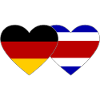 Germany Costa Rica Heart Flag