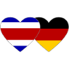 Costa Rica Germany Heart Flag