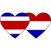 Costa Rica Holland Flag Heart