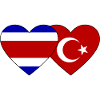 Costa Rica Turkey Flag Heart