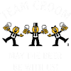 Team Groom (karikatur / øl med os / 3C / W)
