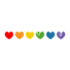 Regenbogenherzchen dont judge me weiss