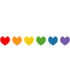 Regenbogenherzchen Trans weiss