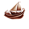 Sailing Sailing Ship on Chocolate Sea