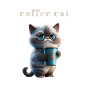 Coffee, cat, coffee lover, epicurean