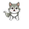 mignon Kawaii Husky