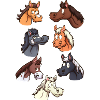Cute Horse Heads