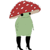 Frog mushroom hat