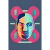 Fragmented Neon Portrait