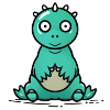 Cute kawaii baby dino