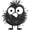 Cute little black bird