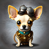 Chihuahua steampunk puppy