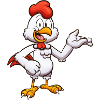 Friendly Cartoon Chicken