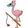 Flamingo Angler Fish Fishing