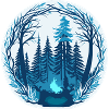 Magical frozen forest