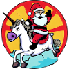 Einhorn Weihnachtsmann