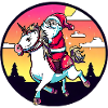 Einhorn Weihnachtsmann