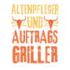 Altenpfleger und Grillen