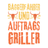 Baggerfahrer und Grillen