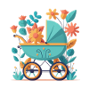 Flowery stroller 9