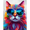 Katze mit Sonnenbrille