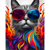 Katze mit Sonnenbrille