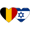 Belgium Israel Flag Heart
