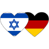 Israel Germany Flag Heart