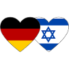 Germany Israel Flag Heart