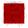 Face line red
