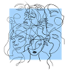 Face line blue