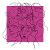 Face line pink
