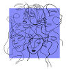 Face line purple