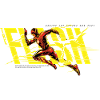 The Flash Running Yellow Lettering
