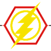 Det blinkende gule lynsymbol