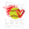 Girls Peace Love Softball