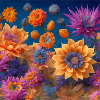 Amazing group of magic flowers